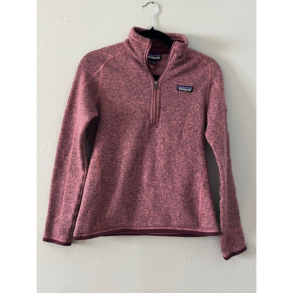 Patagonia Women’s Better Sweater 1/4 Zip Fleece Size S Pink Hiking Outdoor Layer